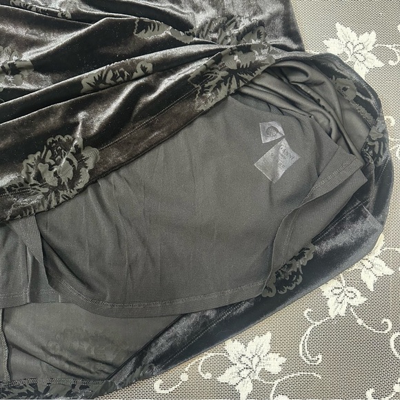 Ganni Black Bloomsbury Velvet  Maxi Dress Sz 38 - Picture 14 of 14